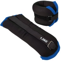 Утяжелители "ALT Sport" (2х1,5кг) (нейлон) в сумке (черный с синий окантовкой) HKAW101-A